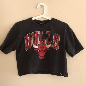 Chicago Bulls black crop top